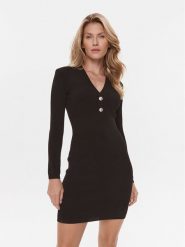 Liu Jo Sukienka dzianinowa MF3381 MA18F Czarny Slim Fit. Czarne sukienki Liu Jo, xl, bez wzorów, z dzianiny, bez kołnierzyka, bez ramiączek. Za 1,439.00 zł.