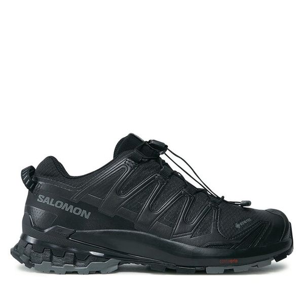 Trekkingi Salomon. Czarne buty sportowe lifestyle Salomon, z gore-texu, bez zapięcia. Za 619.99 zł.