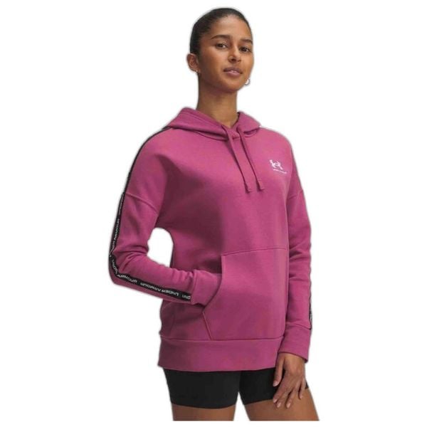 Bluza Under Armour Icon Fleece Taped Hoody. Fioletowe bluzy Under Armour, bez wzorów, sportowe, bez ramiączek, bez kaptura. Za 179.99 zł.