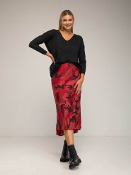 Tantra Spódnica w kolorze czerwonym rozmiar: S. Czerwone spódnice Tantra, na co dzień, s, bez wzorów, midi, proste. Za 173.99 zł.