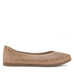 Baleriny Lasocki. Brązowe baleriny Lasocki, bez wzorów, bez obcasa, bez zapięcia. Za 159.99 zł.