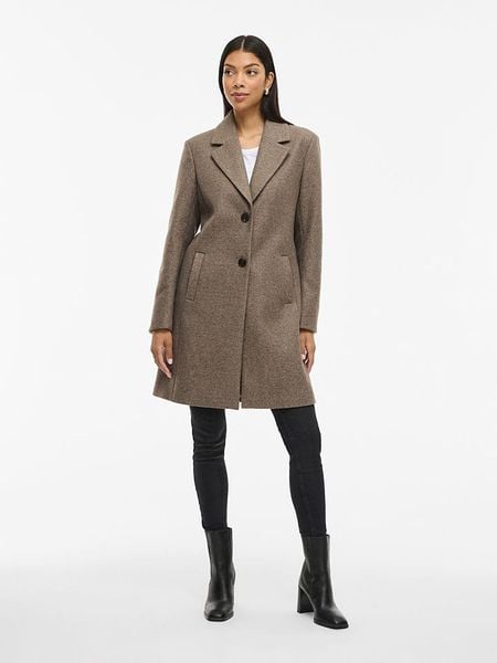 Vila Płaszcz przejściowy "Viclaudia" w kolorze szarobrązowym rozmiar: 44. Brązowe płaszcze Vila, bez wzorów, bez kaptura. Za 165.71 zł.