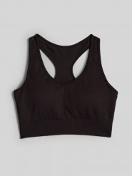 4F Biustonosz treningowy z niskim wsparciem damski - brązowy M/L. Brązowe biustonosze sportowe 4f, bez wzorów, na fitness i siłownię. Za 99.99 zł.