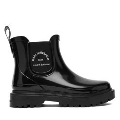 Kalosze KARL LAGERFELD. Czarne kalosze KARL LAGERFELD, bez wzorów, bez zapięcia. Za 579.99 zł.