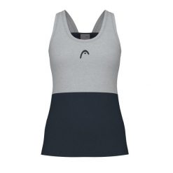 Damski tank top Head Play Tech. Niebieskie topy Head, bez wzorów, z elastanu, sportowe, bez kołnierzyka, bez ramiączek. W wyprzedaży za 182.50 zł.