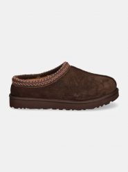 UGG Skórzane kapcie "Tasman" w kolorze brązowym rozmiar: 37. Brązowe kapcie UGG, bez wzorów, ze skóry. Za 370.69 zł.