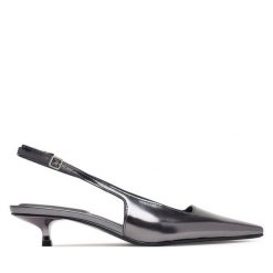 Sandały Calvin Klein. Czarne sandały Calvin Klein, bez wzorów, bez obcasa, na szpilce, bez zapięcia. Za 569.99 zł.