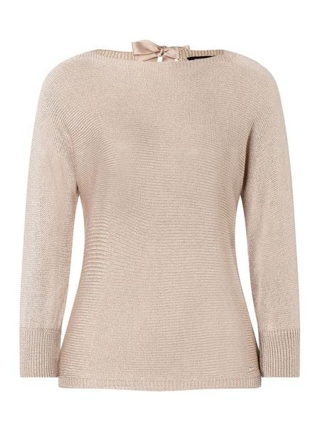 More & More Sweter w kolorze beżowym rozmiar: 46. Brązowe swetry More & More, bez wzorów, bez ramiączek. Za 83.22 zł.