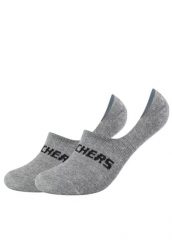 Skarpetki sportowe dla dorosłych 2PPK Mesh Ventilation Footies Socks. Szare skarpetki Skechers, bez wzorów, z bawełny. Za 29.99 zł.
