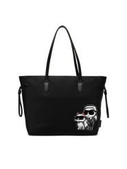 KARL LAGERFELD Torebka A2W30179 Czarny. Czarne shopper bag KARL LAGERFELD, bez wzorów, z materiału, bez dodatków. Za 559.99 zł.