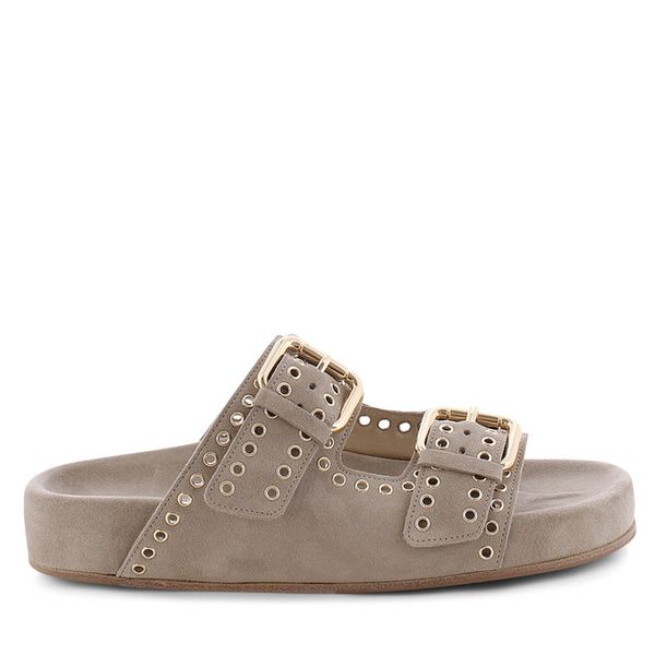 Klapki Kennel & Schmenger. Brązowe klapki Kennel + Schmenger, bez wzorów, bez obcasa, bez zapięcia. Za 1,249.00 zł.