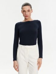 Tom Tailor Bluzka 1046003 Granatowy Regular Fit. Niebieskie bluzki Tom Tailor, s, bez wzorów, bez kołnierzyka, bez ramiączek. Za 89.99 zł.