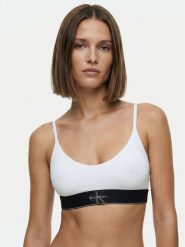 Calvin Klein Underwear Biustonosz top LV00QF8814 Biały. Białe biustonosze Calvin Klein Underwear, xs, bez wzorów, z syntetyku, bez kołnierzyka, bez ramiączek. Za 129.99 zł.