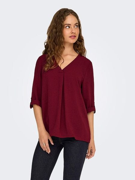 JDY Bluzka w kolorze bordowym rozmiar: 36. Różowe bluzki JDY, bez wzorów, bez kołnierzyka, bez ramiączek. Za 57.06 zł.