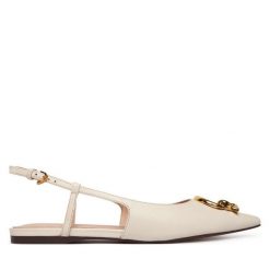 Baleriny Coccinelle. Białe baleriny Coccinelle, bez wzorów, bez obcasa, bez zapięcia. Za 849.99 zł.