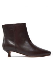 Balagan Botki BALAGAN-VARED BOTKI BRĄZOWY Brązowy. Brązowe botki BALAGAN, bez wzorów, ze skóry, bez obcasa, na szpilce, bez zapięcia. Za 749.99 zł.