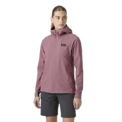 Damska kurtka wodoodporna Helly Hansen Blaze Softshell. Fioletowe kurtki Helly Hansen, bez wzorów, z softshellu, bez kaptura. Za 669.00 zł.