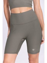 Onamaste Szorty sportowe w kolorze khaki rozmiar: S/M. Brązowe szorty sportowe Onamaste, bez wzorów, z materiału, z podwyższonym stanem, outdoorowe. Za 127.05 zł.