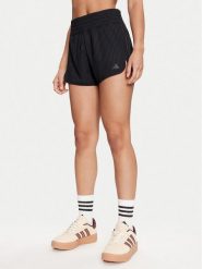 Adidas Szorty sportowe Pacer All Gym IK5455 Czarny Regular Fit. Czarne szorty sportowe adidas, bez wzorów, z syntetyku, na fitness i siłownię. Za 159.99 zł.