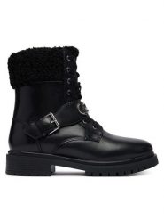 KARL LAGERFELD Trzewiki Binky II KL47566W Czarny. Czarne botki KARL LAGERFELD, bez wzorów, ze skóry, bez obcasa, na płaskiej podeszwie, bez zapięcia. Za 1,099.00 zł.