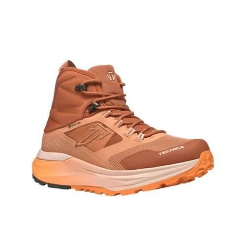 Buty trekkingowe damskie Tecnica Agate S Mid Gtx. Brązowe buty trekkingowe Tecnica, bez wzorów, z materiału, bez zapięcia, trekkingowe. Za 966.00 zł.