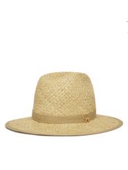 Tommy Hilfiger Kapelusz Premium Beach Fedora AW0AW17135 Beżowy. Brązowe kapelusze Tommy Hilfiger, bez wzorów, z tworzywa sztucznego. Za 209.99 zł.