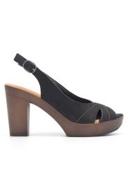 Lasocki Sandały POLTA EST-2025-12 Czarny. Czarne sandały Lasocki, bez wzorów, ze skóry, bez obcasa, na słupku, bez zapięcia. Za 179.99 zł.