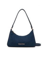 Valentino Torebka Kelly VBS90513DEN Niebieski. Niebieskie torebki klasyczne Valentino, bez wzorów, ze skóry, bez dodatków. Za 359.99 zł.