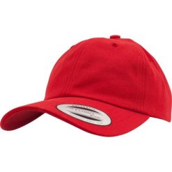 Niskoprofilowa Czapka Z Daszkiem Dla Dorosłych Unisex Classic Cotton Twill. Czerwone czapki z daszkiem FLEXFIT, bez wzorów. Za 67.99 zł.