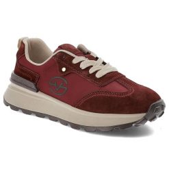 Bordowe Tenisky Vinceza Sportowe Obuwie Damskie. Czerwone buty treningowe VINCEZA, bez wzorów, z jeansu, bez zapięcia. Za 161.99 zł.