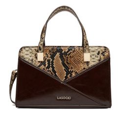 Torebka Lasocki. Brązowe torebki klasyczne Lasocki, bez wzorów, klasyczne, bez dodatków. Za 159.99 zł.