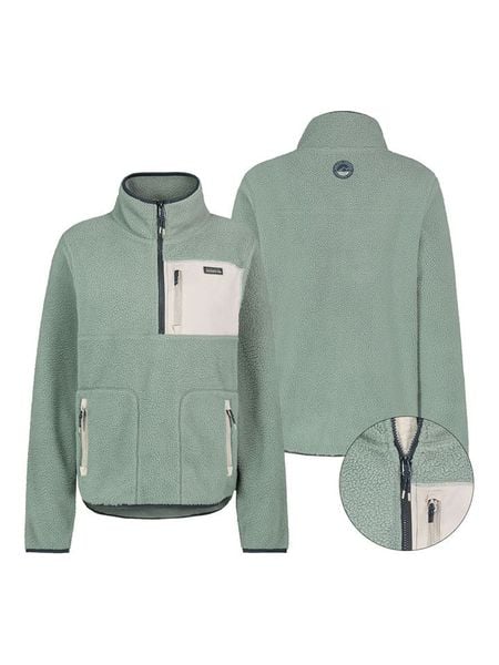 Sublevel Bluza polarowa w kolorze zielono-beżowym rozmiar: XL. Zielone bluzy bez kaptura Sublevel, xl, bez wzorów, z polaru, bez kaptura. Za 139.87 zł.