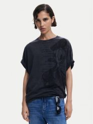 Desigual T-Shirt Donald 25SWTKAH Szary Loose Fit. Szare t-shirty Desigual, s, bez wzorów, z bawełny, bez kołnierzyka, bez ramiączek. Za 169.99 zł.