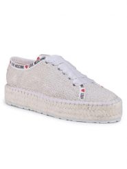LOVE MOSCHINO Espadryle JA10383G0AJL010A Beżowy. Brązowe espadryle Love Moschino, bez wzorów, z syntetyku, bez obcasa. Za 799.99 zł.