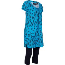 Sukienka + legginsy rybaczki z poliestru z recyklingu (2 części). Białe legginsy bonprix, bez wzorów. Za 139.99 zł.