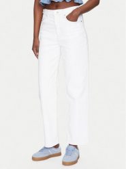 Tommy Jeans Jeansy Layla DW0DW20018 Biały Straight Fit. Białe jeansy Tommy Jeans, bez wzorów, z bawełny. Za 339.99 zł.