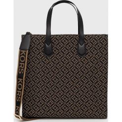 MICHAEL Michael Kors torebka kolor brązowy. Brązowe shopper bag MICHAEL Michael Kors, bez wzorów, bez dodatków. Za 1,629.90 zł.
