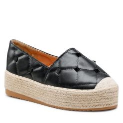 Espadryle DeeZee. Czarne espadryle DeeZee, bez wzorów, bez obcasa. Za 119.99 zł.