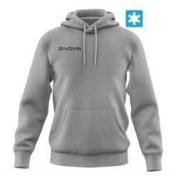 Bawełniana bluza Givova Hoodie szara. Czarne bluzy z polaru Givova, bez wzorów, z bawełny, do jazdy konnej. Za 102.24 zł.
