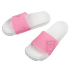 Klapki sportowe damskie Fila Morro. Białe klapki Fila, bez wzorów, z gumy, sportowe, bez obcasa, bez zapięcia. Za 99.00 zł.