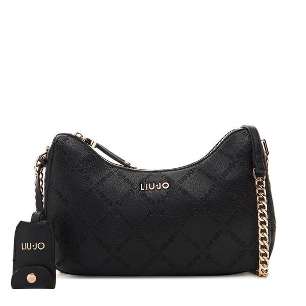 Torebka Liu Jo. Czarne kopertówki Liu Jo, bez wzorów, wizytowe, bez dodatków. Za 339.99 zł.