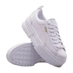 Buty Puma Mayze Classic 384209-01 białe. Białe buty treningowe bez wzorów, bez zapięcia. Za 575.29 zł.
