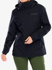 Kurtka damska Vaude Rosemoor 3in1 Jacket II. Czarne kurtki Vaude, xl, bez wzorów, z materiału, bez kaptura. Za 861.85 zł.