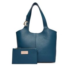 Torebka Coccinelle. Niebieskie torebki klasyczne Coccinelle, bez wzorów, klasyczne, bez dodatków. Za 1,269.00 zł.