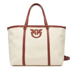 Torebka PINKO. Brązowe shopper bag Pinko, bez wzorów, klasyczne, bez dodatków. Za 839.99 zł.