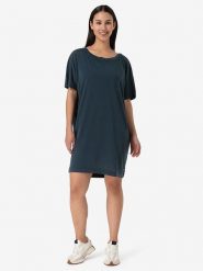 Super.natural Sukienka "Laguna" w kolorze granatowym rozmiar: XL. Niebieskie sukienki super.natural, xl, bez wzorów, z wełny, bez kołnierzyka, bez ramiączek, mini. Za 217.99 zł.