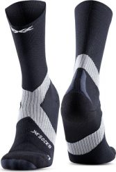Skarpety rowerowe X-Socks Bike Expert Crew - black/charcoal. Czarne skarpetki X-Socks, bez wzorów, z materiału. Za 131.99 zł.
