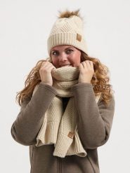 TRAVELIN' Szal w kolorze beżowym rozmiar: onesize. Brązowe szaliki i kominy Travelin', bez wzorów, z materiału. Za 173.99 zł.