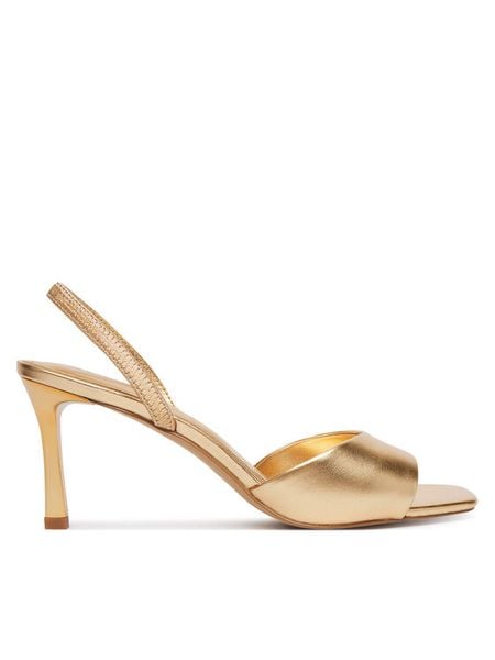 Aldo Sandały Andya 14295887 Złoty. Żółte sandały Aldo, bez wzorów, ze skóry, bez obcasa, na szpilce, bez zapięcia. Za 359.99 zł.