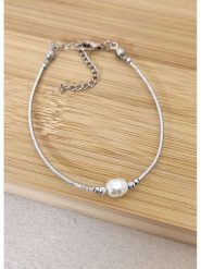 La Asena Posrebrzana bransoletka rozmiar: onesize. Szare bransoletki La Asena, z perłą, posrebrzane. Za 34.99 zł.